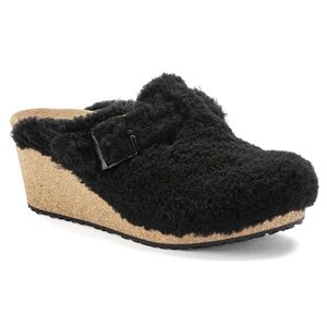 NWT Birkenstock Papillio Fanny Teddy Shearling Mules